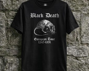 Black Death European Tour Shirt, Plague Rat, Middle Ages, Dark Humor, Medieval History