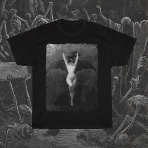 Bat Woman T-Shirt, Distressed Witchcraft Shirt, Satanic T-Shirt, Occult Shirt, Witchy Tank Top, The Witch T-Shirt, Witches Sabbath Shirt