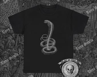 King Cobra Skeleton Shirt, Snake Skeleton, Serpent, Reptile, Vulture Culture