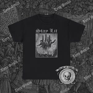 Camiseta &quot;Stay Lit&quot;, camiseta &quot;Inquisition&quot;, camiseta &quot;Funny Morbid&quot;, camiseta &quot;Ocultismo&quot;, camiseta &quot;Brujería&quot;, camiseta &quot;Quemado en la hoguera&quot;, camiseta &quot;Sabbat&quot;
