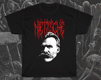 T-shirt Friedrich Nietzsche, camicia filosofica, regalo filosofo per lui, t-shirt nichilismo, camicia misantropia, esistenzialismo, camicia nerd