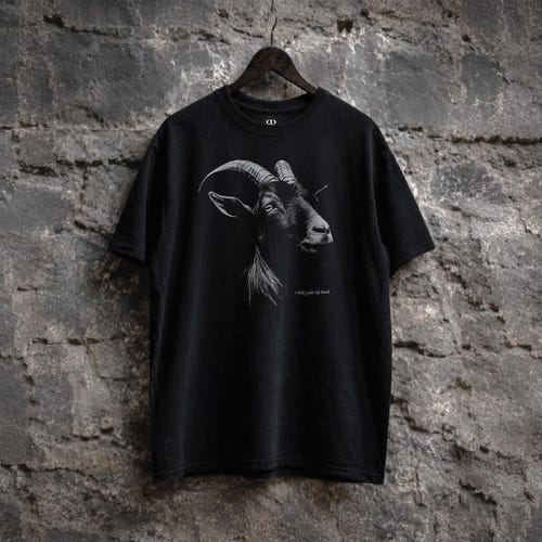 Shirt I Will Guide Thy Hand, zwarte Phillip, Live Deliciously, folkhorror