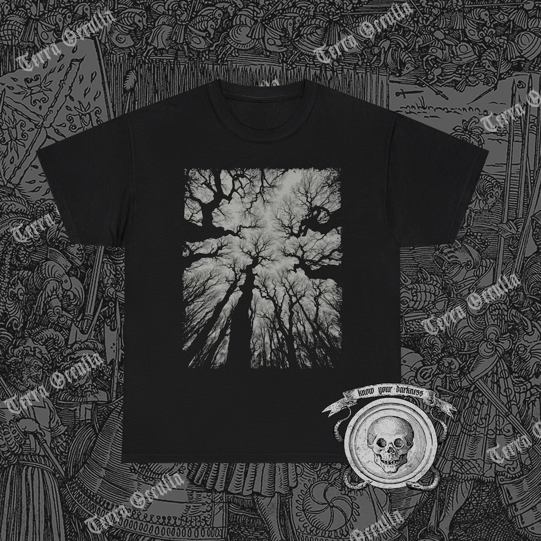 Jungle Forest Tree Barcode T-shirt Dark Blue main image 1