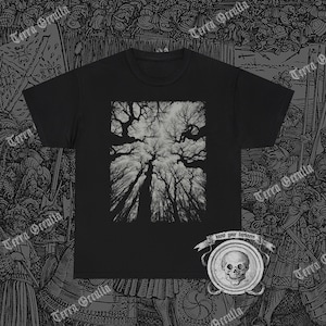 Trees T-Shirt, Dark Forest Shirt, Nature T-Shirt, Dark Woods T-Shirt, Nature Lover Tee, Pagan T-Shirt, Crown Shyness Shirt, Nature Worship