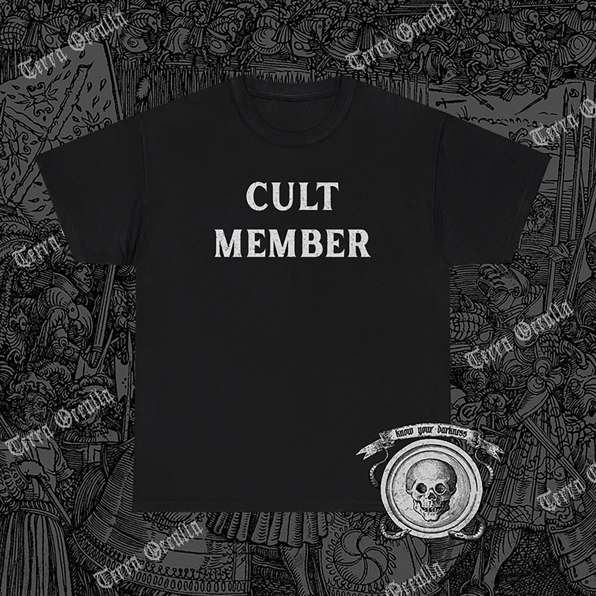レビュー高評価商品 the T-shirt, Member Cult Cult Shirt Dark Funny T-shirt, ミュージシャン