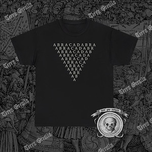 Abracadabra T-Shirt, Magic T-Shirt, Satanic Shirt, Occult T-Shirt, Triangle T-Shirt, Incantation Shirt, Wicca T-Shirt, Witchy Shirt