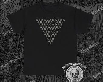 Abracadabra Shirt, Occult T-Shirt, Inverted Triangle