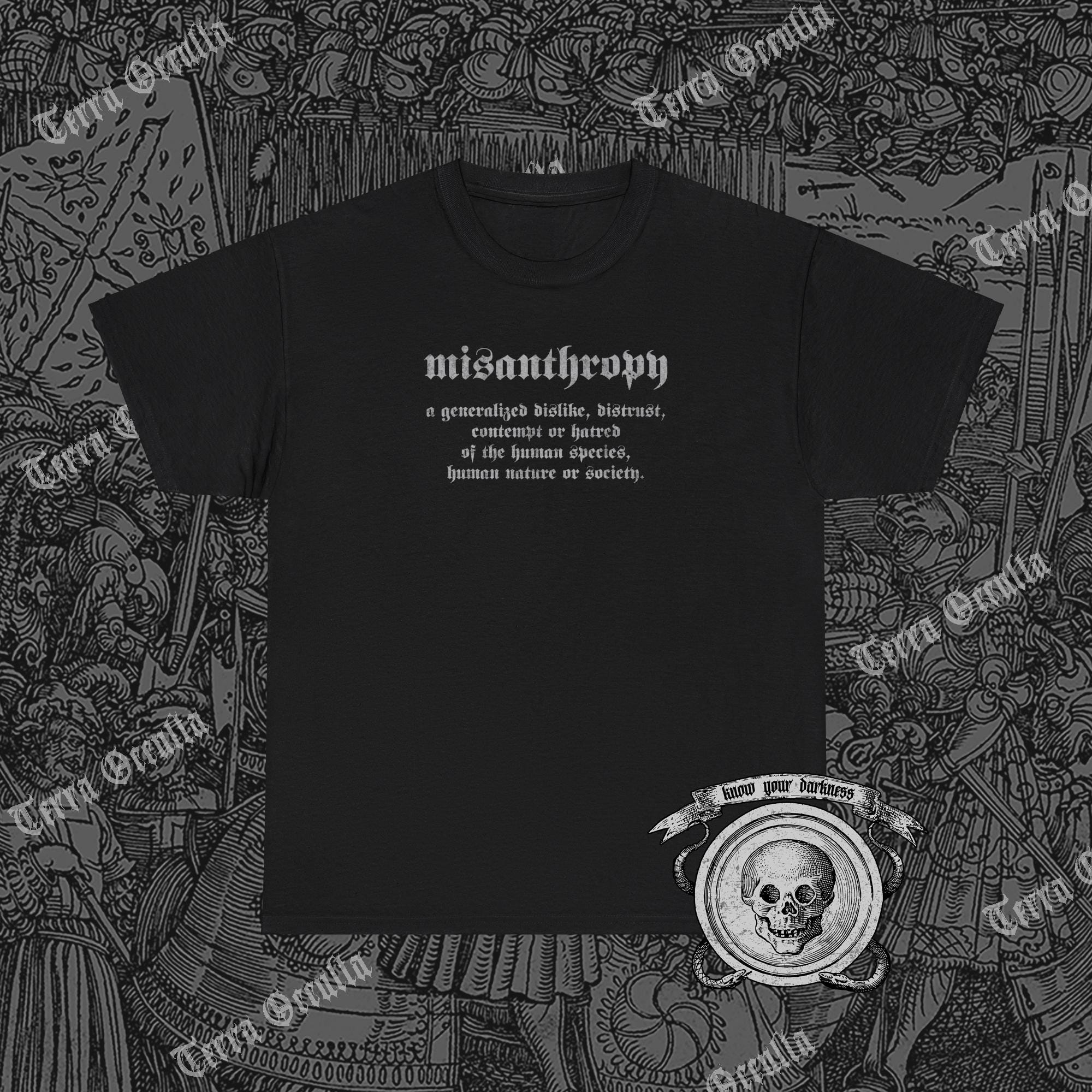 Misanthropy Shirt, Nihilism, Philosophy, Antisocial, Nietzsche 