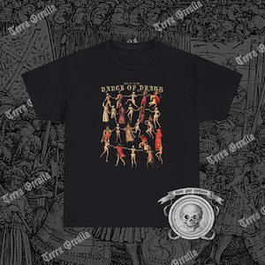 Dance of Death Shirt, Memento Mori Shirt, Danse Macabre Shirt, Black Death Shirt, Plague T-Shirt, Funny Morbid Shirt, Medieval Woodcut