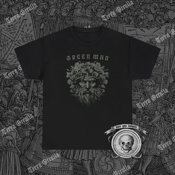 Green Man Shirt, Celtic Folklore, Worship the Old Gods, Celtic Mythology