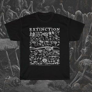 Extinction Shirt, Animal Skeleton, Paleontology Shirt, Biodiversity Tee, Activist Shirt, Save the Planet, Endangered Species, Dark Academia