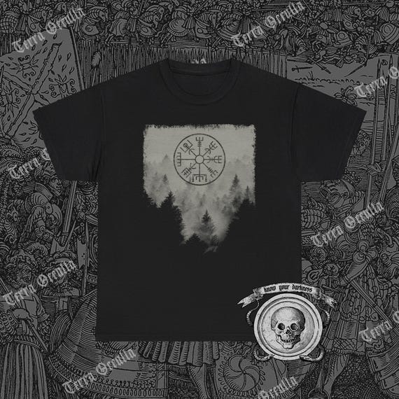 Dark Forest Shirt, Misty Forest, Vegvisir, Helm of Awe