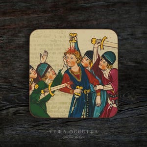 Gente medieval muriendo y sin importarle nada, posavasos de la Edad Media imagen 3