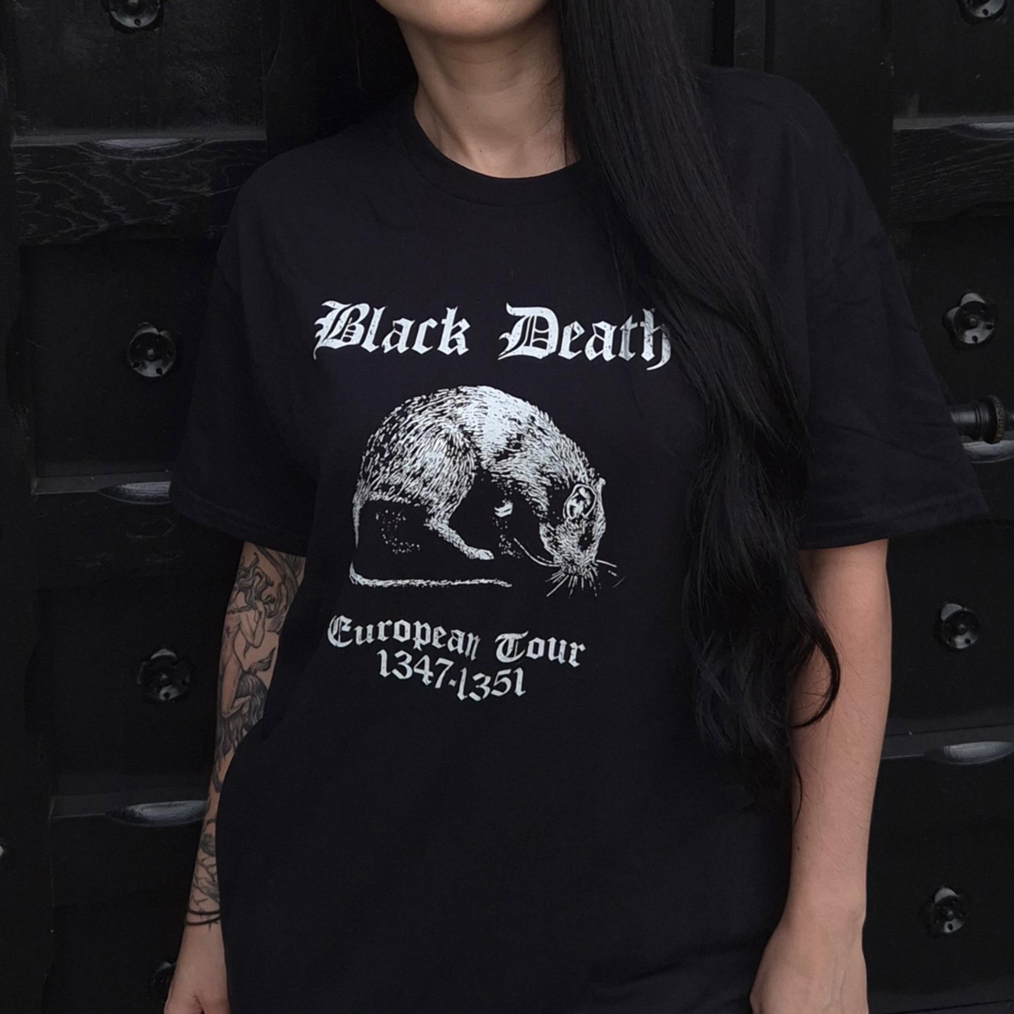 Black Death European Tour Shirt, Plague Rat, Middle Ages, Dark