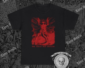 Great Red Dragon-shirt, William Blake-shirt, horrorshirt, cultklassieker, satanisch T-shirt, occult T-shirt, Witchy T-shirt