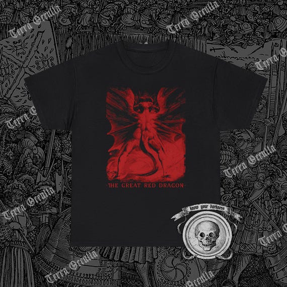 Great Red Dragon Shirt, William Blake, Horror, Satanic - Etsy