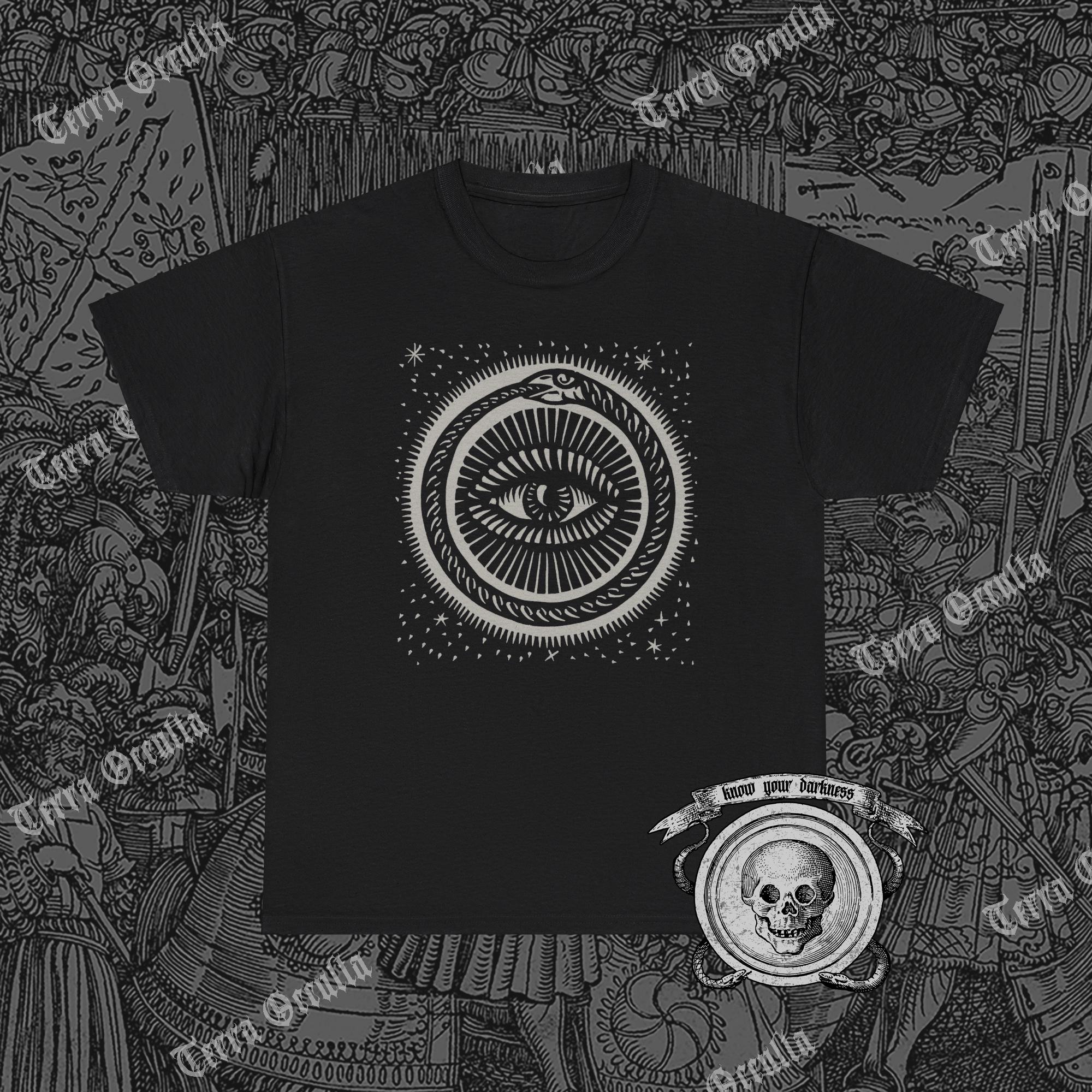 Ouroboros Shirt, All Seeing Eye, Serpent, Ex Libris, Uroboros - Etsy