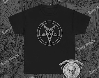 Sigil of Baphomet Shirt, Pentagram, Satanic Occult Art, Black Metal