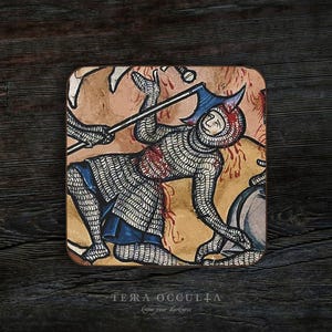 Gente medieval muriendo y sin importarle nada, posavasos de la Edad Media imagen 5
