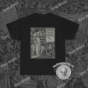 Koszulka Faerie Queene, Edmund Spenser, Koszulka poetycka, Koszulka literacka, Koszulka miłośniczka książek, Koszulka książkowa, Art Nouveau