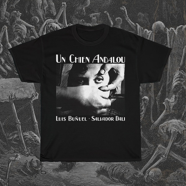 Chemise Un chien andalou, Luis Bunuel, horreur des années 20, chemise pour chien andalou, t-shirt surréaliste, classique culte