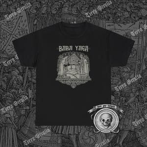 Baba Yaga T-Shirt, The Witch T-Shirt, Slavic Folklore, Pagan T-Shirt, Folk Horror Shirt, Witchcraft Shirt, Wicca T-Shirt, Halloween Shirt