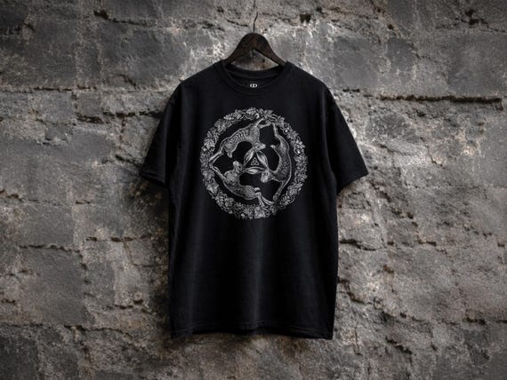 Three Hares Shirt - Pagan Symbol, Triquetra, Celtic Folklore Graphic Tee