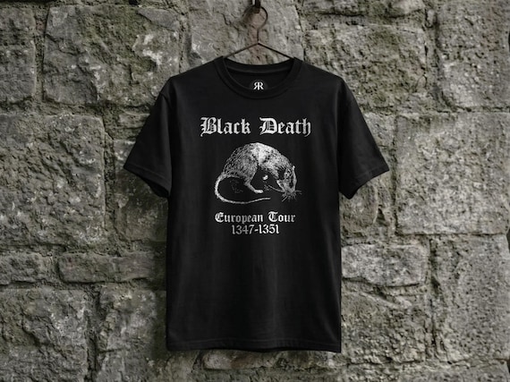 Black Death European Tour Shirt, Plague Rat, Middle Ages, Dark