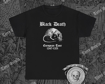 Black Death European Tour Shirt, Black Death Shirt, Plague Rat Shirt, Middle Ages Shirt, Dark Humor Shirt, History Teacher, Medieval History