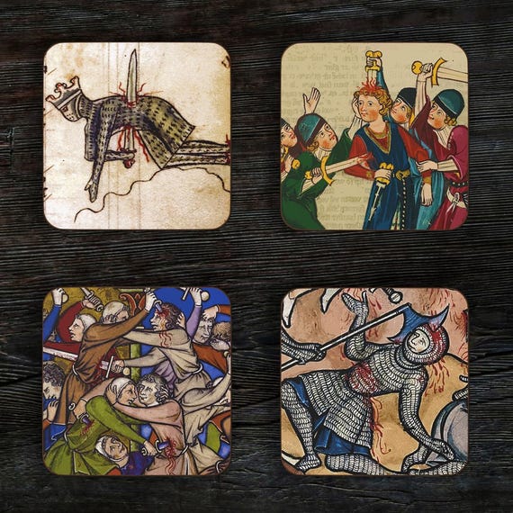 Medieval People Dying and Not Giving a F*ck, Middle Ages Coasters