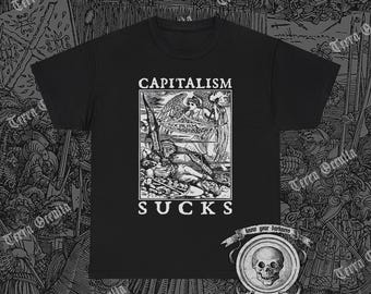 Capitalism Sucks Shirt, Capitalist Vampire, Walter Crane, Anti Capitalism