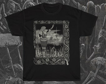 La Mort D'Arthur T-Shirt, Aubrey Beardsley, King Arthur Shirt, Excalibur T-Shirt, Lancelot Shirt, Medieval Knight Shirt, Austin Osman Spare