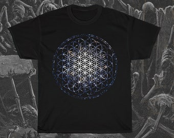 Flower of Life Shirt, Sacred Geometry Shirt, Metatron's Cube, Psychedelic T-Shirt, Consciousness Shirt, Mandala Shirt, Golden Ratio Shirt