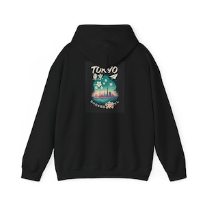 Tokyo Kirschblüte Hoodie - Kuscheliges Unisex Sweatshirt mit japanischem Wahrzeichen Design, Geschenk für Reiseliebhaber, Frühlingsmode, Kirschblüte