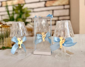 Personalized Mini Lampshade Night Light Battery LED Baby Nursery Decor