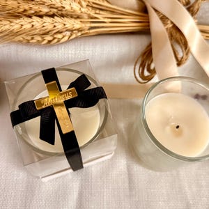 Personalized Baptism Candle Favors: Scented Soy Wax Christening Gift