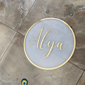 Personalized 3D Round Business Logo Sign | Custom Acrylic Salon Decor | Office Storefront Wall Sign | Free Shipping