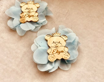 Teddy Bear Acrylic Mirror Magnet, Personalized Baby Shower Favor Keepsake, Cute Baby Gift Idea, Custom Mirror Baby Shower Decoration