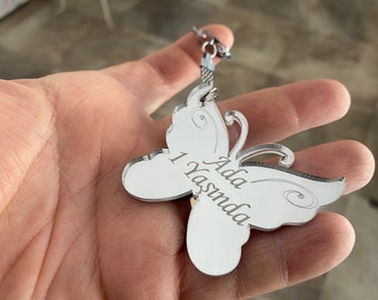Personalized Acrylic Butterfly Keychain - Unique Party Favors and Gifts