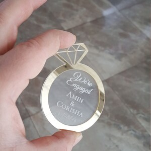Custom Acrylic Mirror Tags: Wedding Favors, Baby Shower, Cake Charm