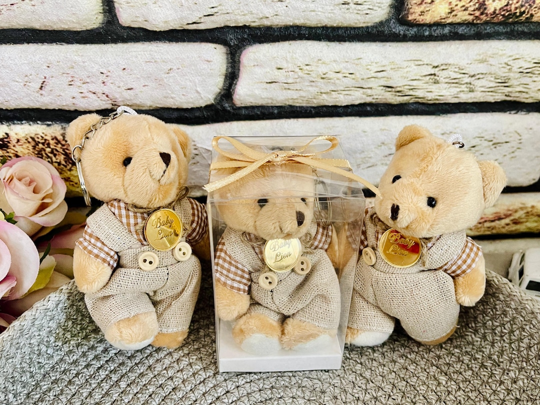 Custom Plush Teddy Bear Keychain: Boheme Baby Shower Party Favor - Etsy