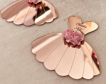Personalized Dress Magnet: Quinceanera, Sweet 16, Bridesmaid Favors