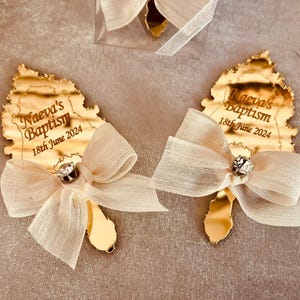 Custom Quinceañera Magnet Favors: Fairy Wings Mirror, Sweet 16 Gift