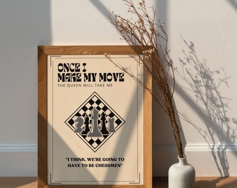 Retro Wizarding Chess | HP Inspired art | bookish art | digital download