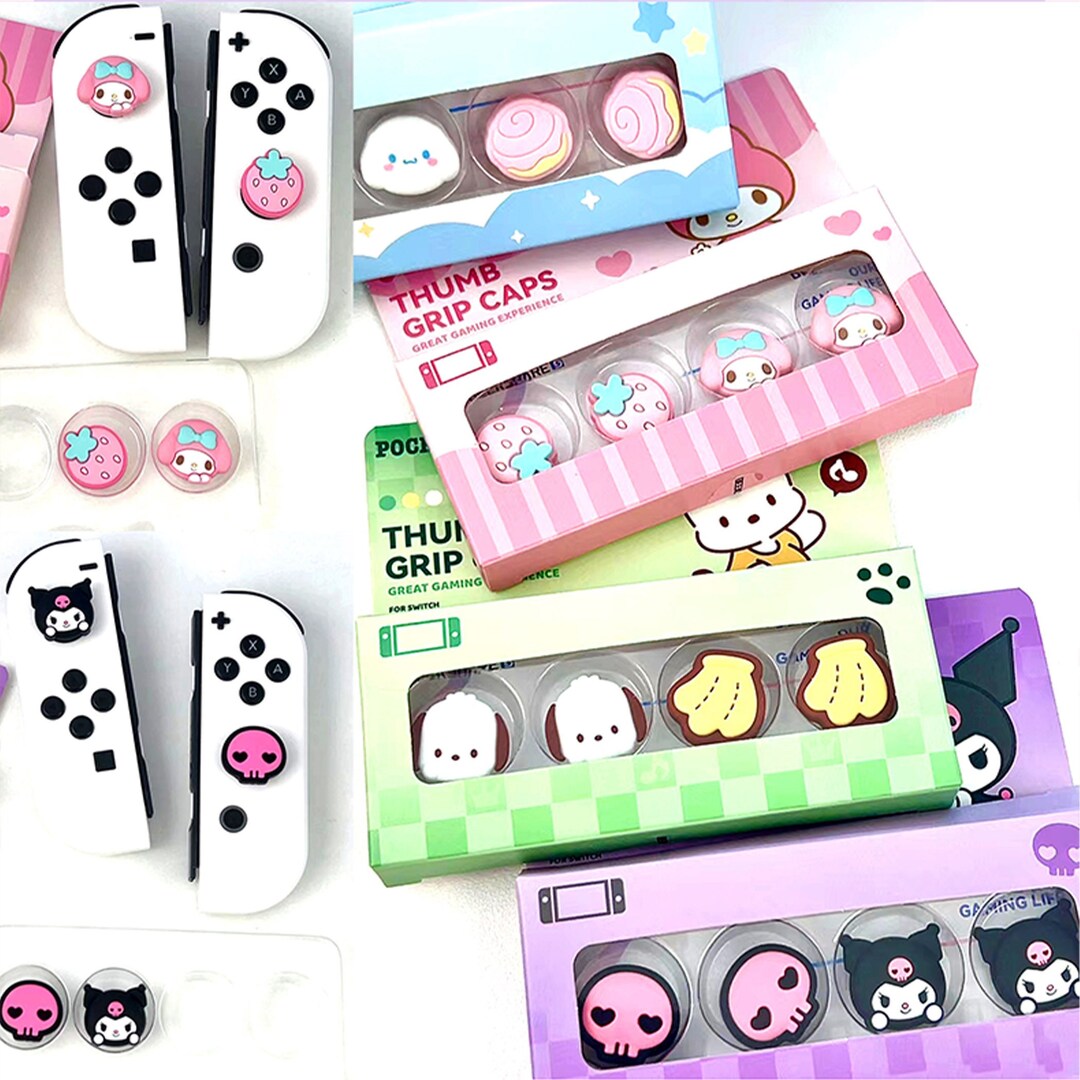Licensed Sanrio Thumb Grips for Nintendo Switch 4 Pcs Set Etsy