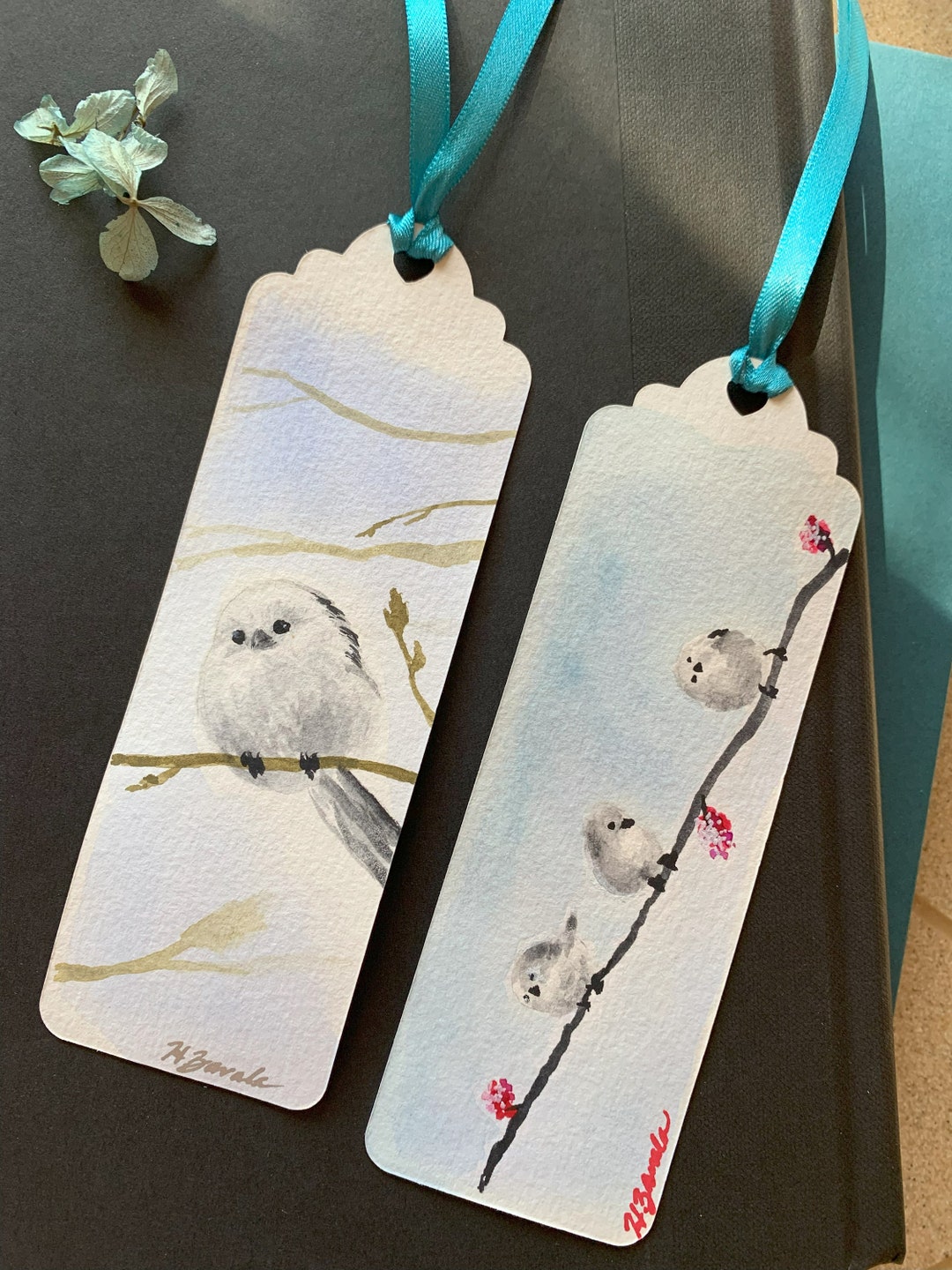 Cute Birds Watercolor Original Bookmarks - Etsy