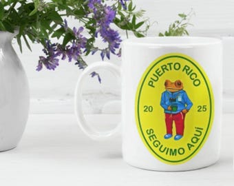 Bad Bunny Mug, Bad Bunny Cafe, DeBÍ TiRAR MáS FOToS, Bad Bunny New Album,  DtMF, Café, Coquito, Puerto Rico, Pitorro, Concho, Seguimo Aquí