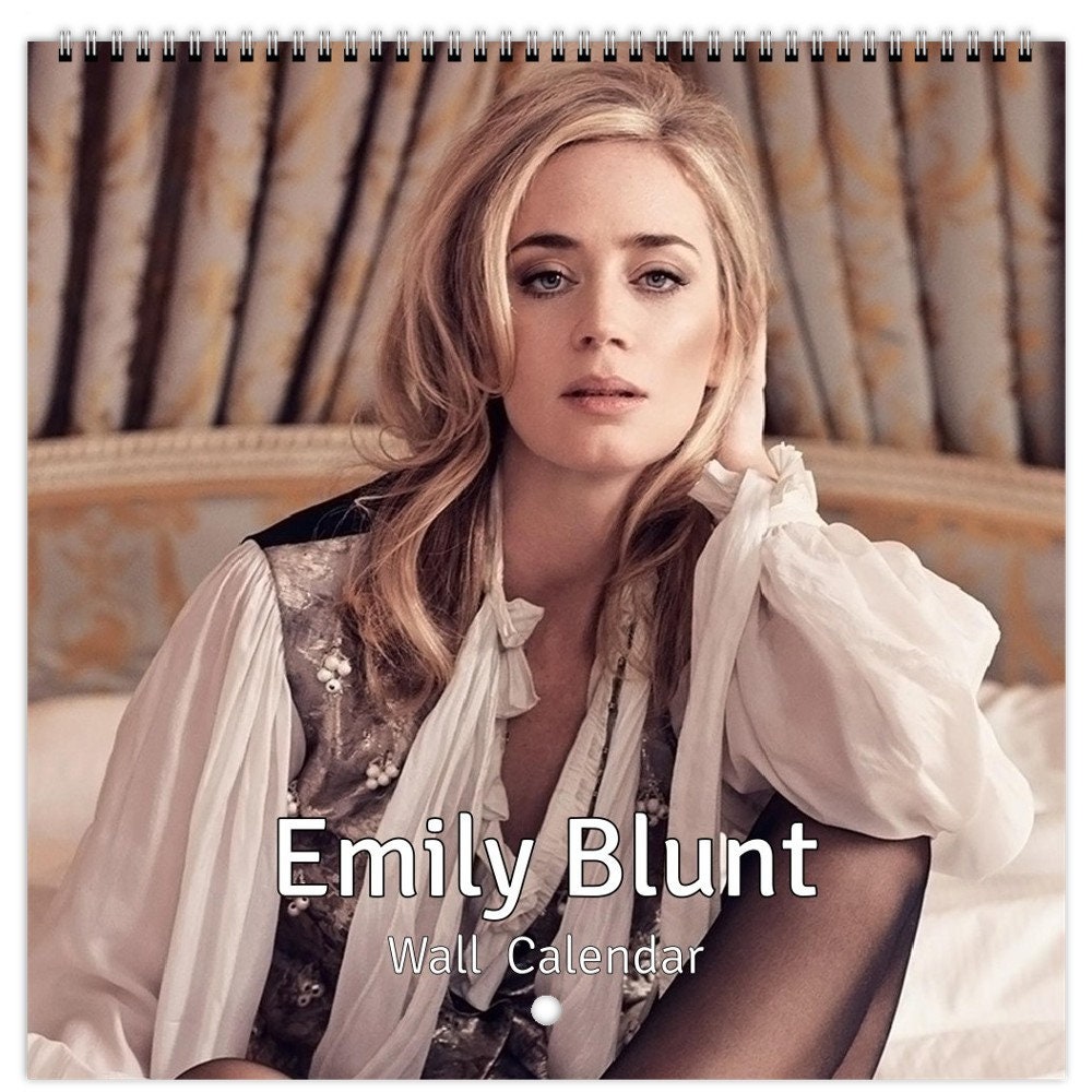 Emily Blunt Personalised 2024 Large Wall Calendar 12 Month Planner