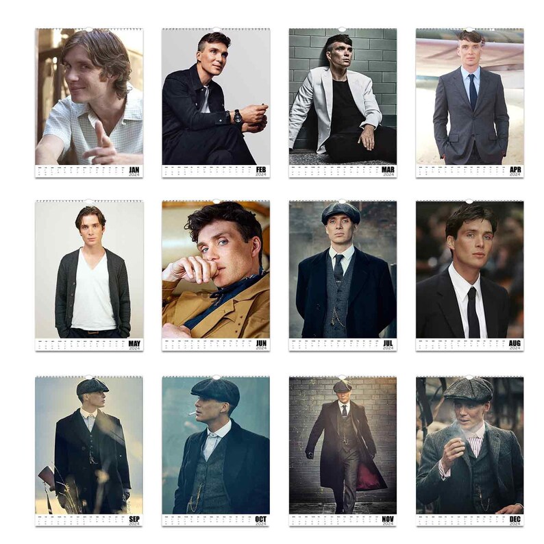 Cillian Murphy 2024 Slim Dates Personalised Wall Calendar Etsy