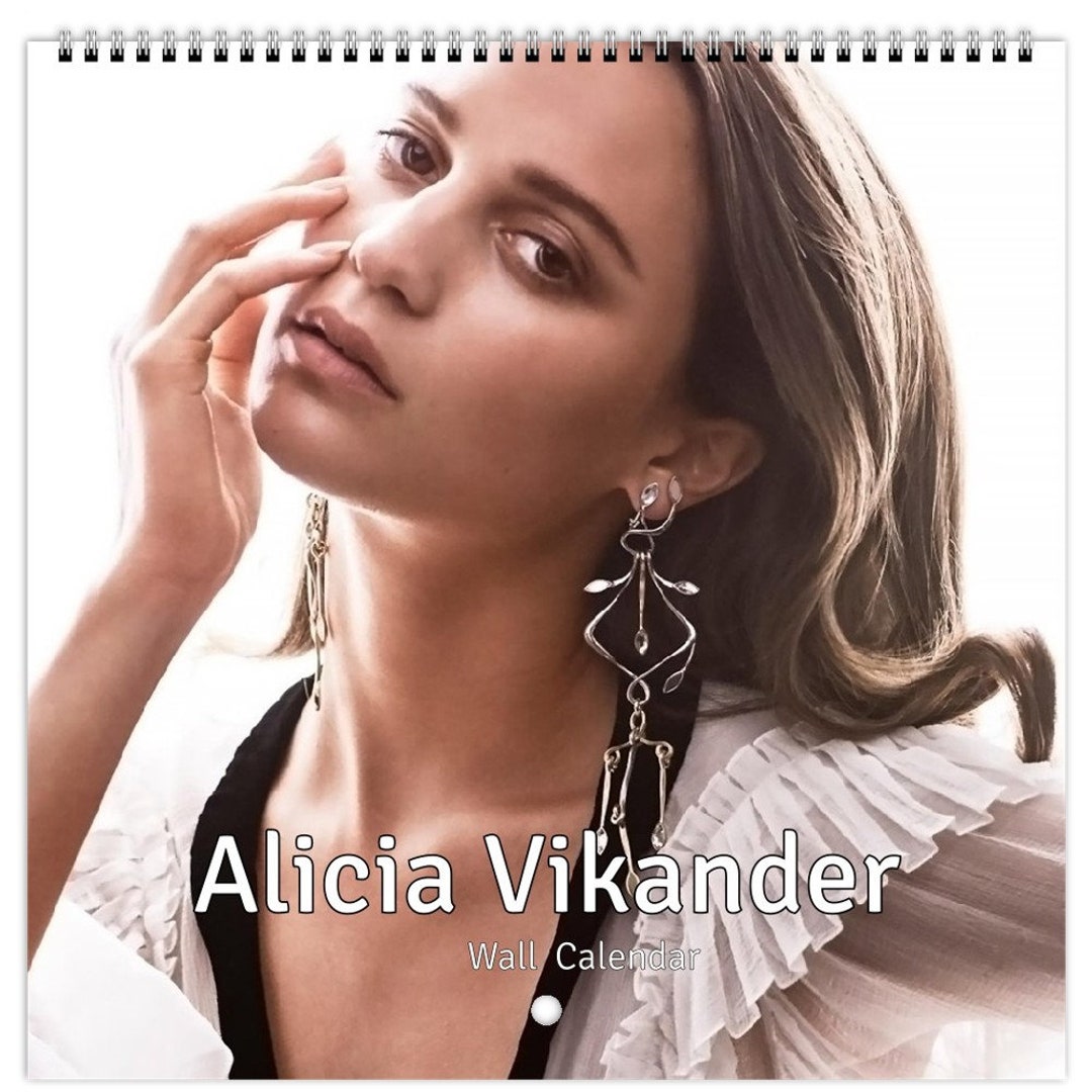 Alicia Vikander Personalised 2023/24/25 Large Wall Calendar 12 